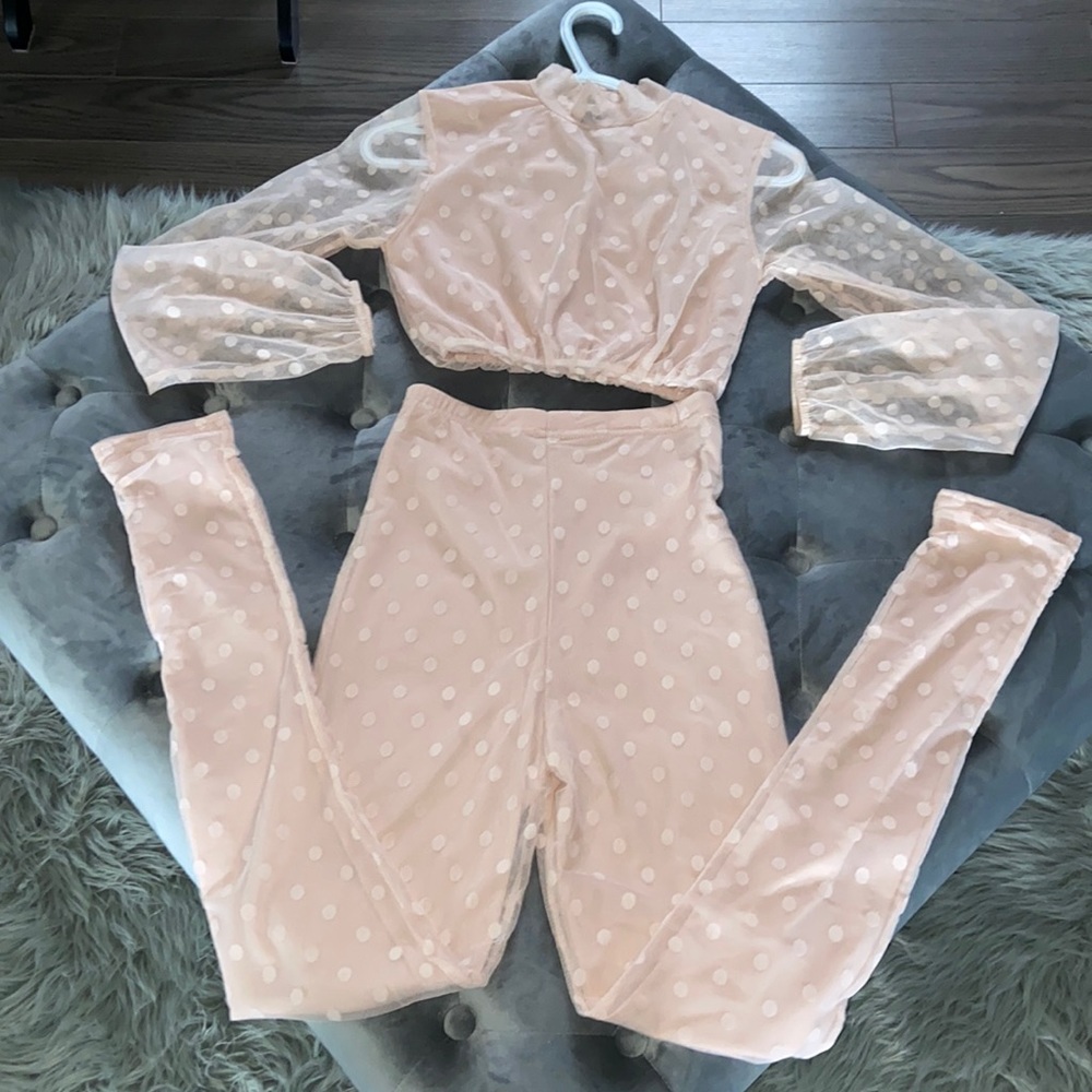 Baby pink two piece set